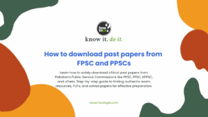 How to Download Past Papers from FPSC and PPSCs
