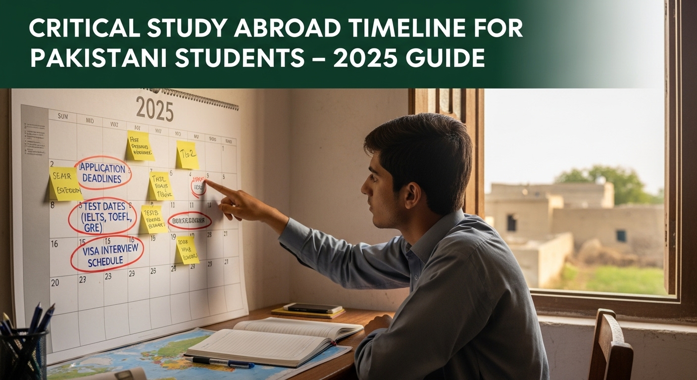 Critical Study Abroad Timeline for Pakistani Students – 2025 Guide