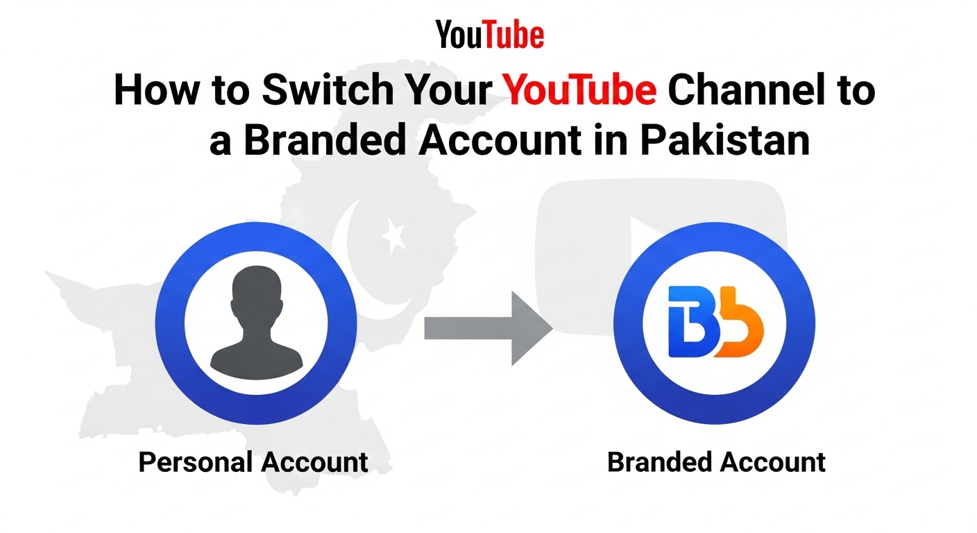 How to Switch Your YouTube Channel to a Branded Account in Pakistan