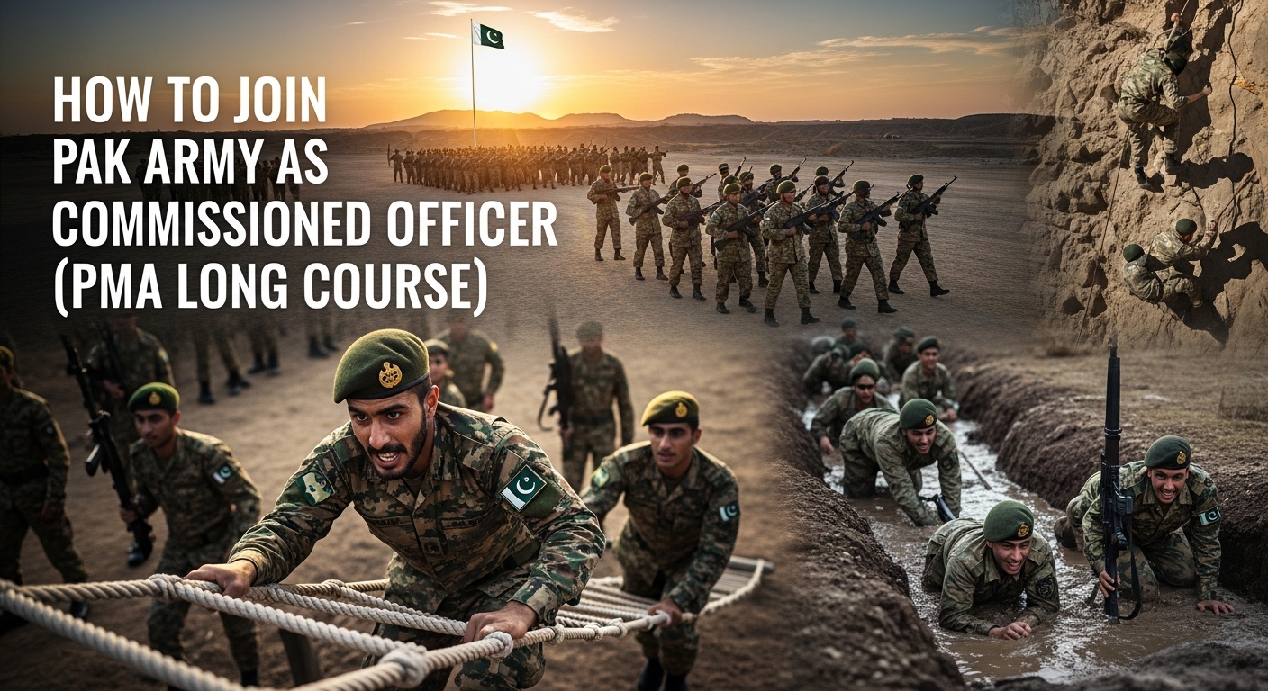 How to join Pak Army as Commissioned Officer (PMA Long Course)
